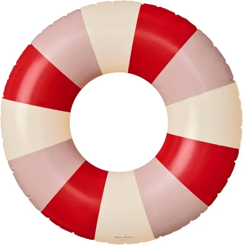 Vista 15 de Petites Pommes Flotador de piscina a rayas para niños y niños pequeños, tubo interior duradero, diseño de rayas clásico impreso a mano, dona