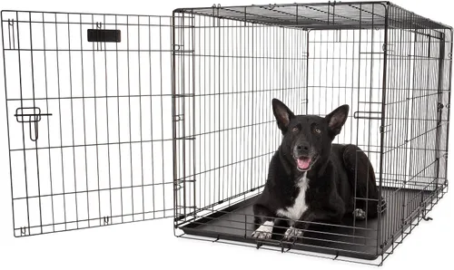 Vista 3 de Jaula grande con doble abertura Precision Pet, negra, Negro