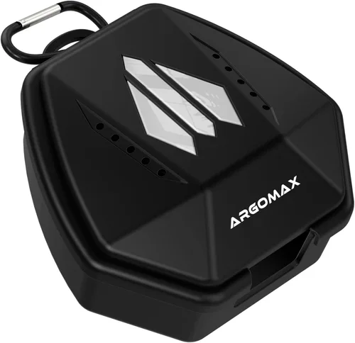 Vista 9 de ARGOMAX Funda protectora bucal con clip para fútbol y lacrosse, negro+verde Negro y verde