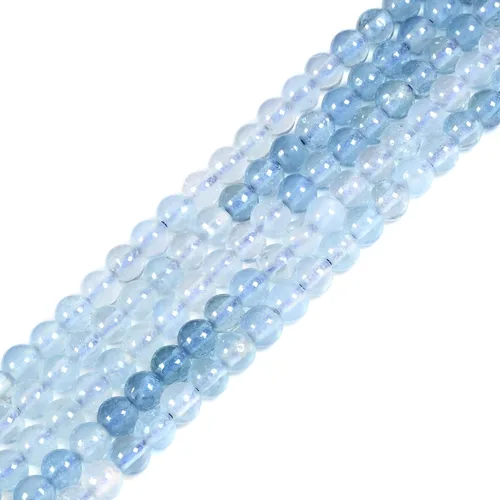 Vista 51 de 7 piedras preciosas de chakras de 0.157 in redondas de cristal curativo sueltas de 16 pulgadas para hacer cuentas de joyería