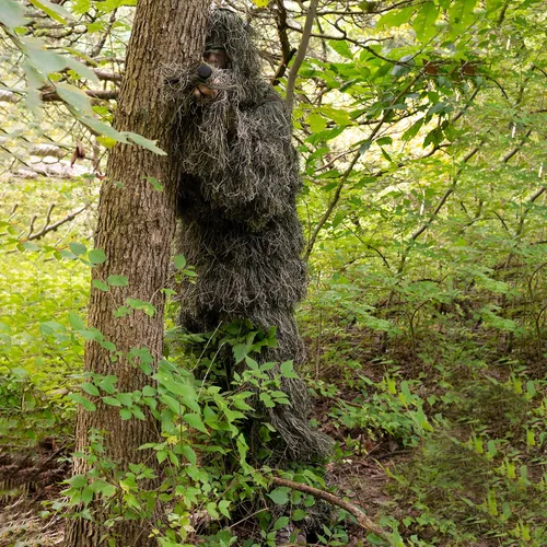 Vista 5 de VIVO Ghillie ropa de caza de camuflaje para el bosque- Traje (4 piezas)