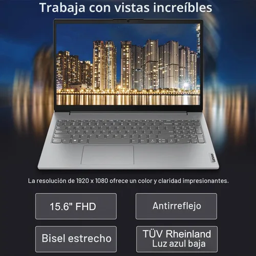 Vista 3 de Lenovo Laptop Computer V15, AMD Ryzen 5 7520U, 8 GB de RAM, SSD de 512 GB
