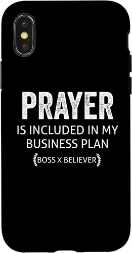 Vista 4 de La oración del iPhone 15 está incluida en el caso My Business Plan Boss Believer