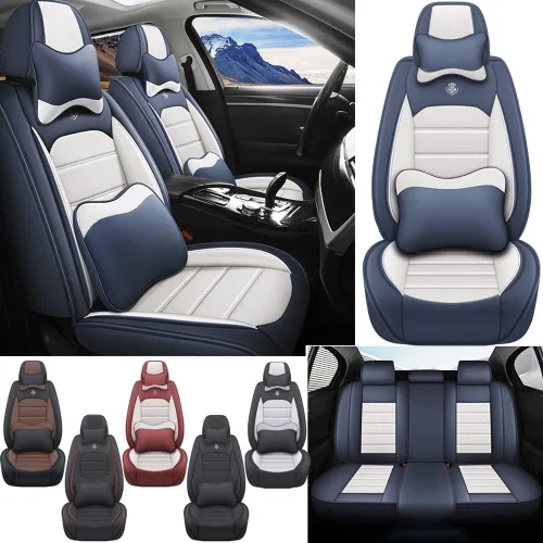 Vista 13 de Funda de asiento de cuero para Mazda CX-3 2016-2021, accesorios interiores, fundas de asiento, cojín protector de vehículo, compatible con bolsa