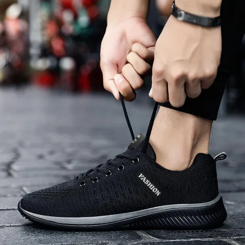 Vista 5 de Tenis para mujer, suela negra, antideslizantes, zapatos negros para mujer, zapatos negros para mujer, zapatos elegantes y cómodos para caminar