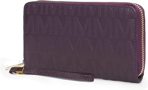 Vista 54 de MKF Collection Mia K - Cartera de pulsera para mujer, pequeña cartera de cuero vegano para tarjetas de crédito con cremallera y bolsillo