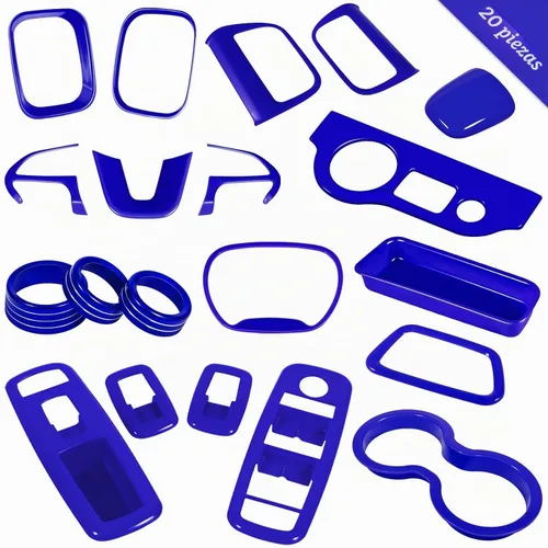 Vista 6 de LAIKOU - Juego completo de 20 piezas de accesorios interiores para Dodge Charger 2015-2024 Interruptores de control de elevación de ventanas
