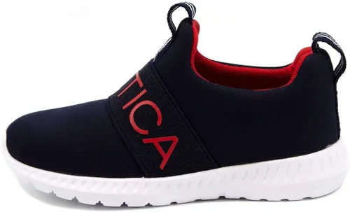 Vista 2 de Nautica Tenis sin cordones para niños zapatos deportivos elegantes y cómodos para niños y niñas en tallas de niños pequeños y niños pequeños