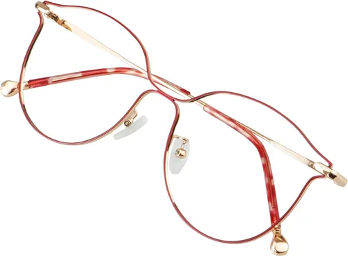 Vista 9 de VisionGlobal Lentes de bloqueo de luz azul para mujer, antifatiga ocular, lectura en computadora, elegante marco ovalado