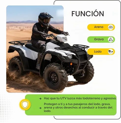 Vista 4 de KUAFU Guardabarros 4 piezas compatible con Honda TRX500FE 2005-2011 2005-2014 TRX500FA Fourtrax Foreman Rubicon 500 de plástico negro