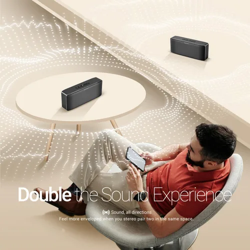 Vista 6 de BOGASING S8 Pro Max Altavoz Bluetooth, audio de 3 canales con sonido estéreo realista y graves intensos, ecualizador, tecnología DSP, tarjeta TF