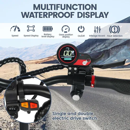 Vista 2 de Scooter eléctrico adulto 5600W Motor 11 pulgadas Off-Road Fast Speed