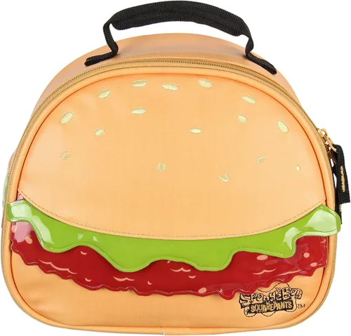 Vista 2 de INTIMO Nickelodeon Bob Esponja Krabby Patty - Lonchera con un solo compartimento, 10 pulgadas
