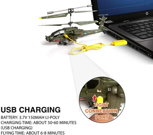 Vista 4 de Syma Helicóptero RC S109G de 3.5 canales con giroscopio vendido por TM USA