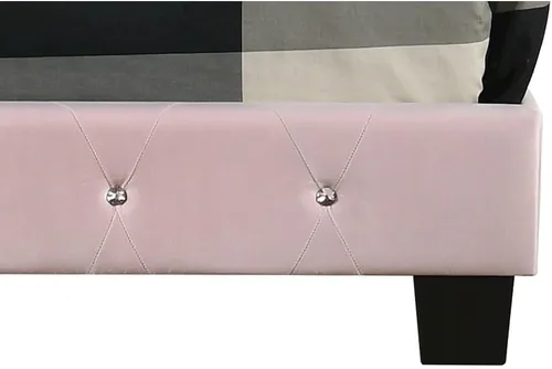 Vista 7 de Glory Furniture Cama matrimonial tapizada de terciopelo Suffolk en rosa
