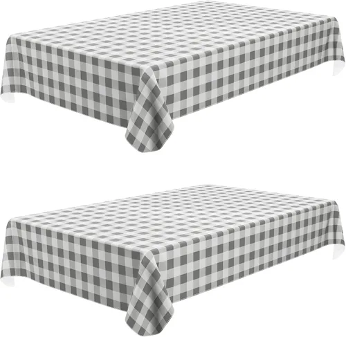 Vista 25 de Misaya - Mantel cuadrado de vinilo impermeable, mantel con respaldo de Aguamarina y blanco