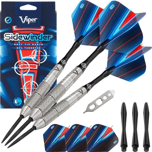 Vista 15 de Viper Sidewinder 80% tungsteno punta de acero dardos