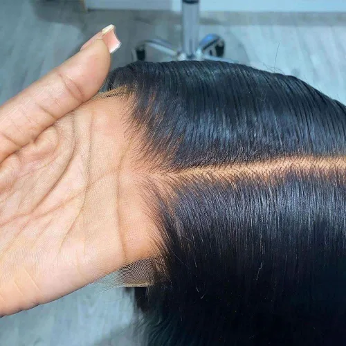 Vista 3 de Cierre frontal de encaje HD de 13 x 4 pulgadas, cabello humano lacio con encaje frontal de 10 pulgadas, cabello virgen brasileño 100% sin procesar