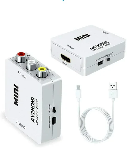 Vista 4 de Cables Direct Online Convertidor RCA AV a HDMI para consolas, compatible con Nintendo NES Gamecube PC, portátil, Xbox PS4, PS3, TV, STB, VHS, VCR