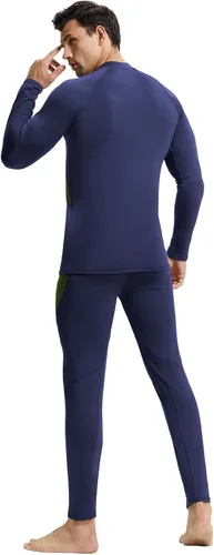 Vista 73 de Conjunto de ropa interior térmica para hombre, ropa interior larga 1#verde militar