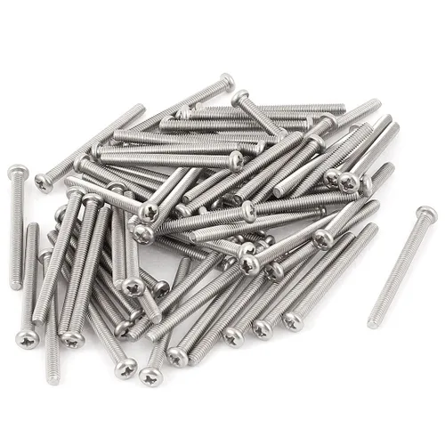 Vista 23 de uxcell Tornillos Phillips de cabeza cruzada de acero inoxidable 304 M2 x 0.118 in 60pcs