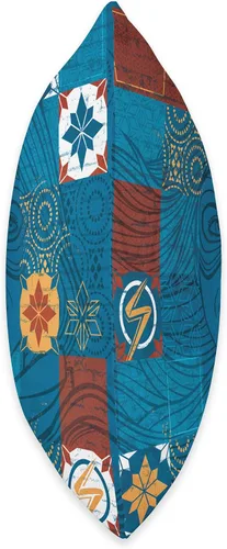 Vista 2 de Marvel Ms Kamala Khan - Almohada de patchwork, 16 x 16 pulgadas, multicolor