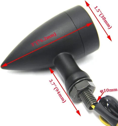 Vista 3 de MISS MOLY Bobber Cafe - Luz trasera LED para motocicleta, luz intermitente de freno color ámbar
