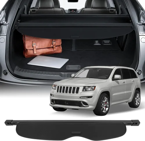 Vista 35 de SCITOO Cubierta de carga 2022-2024 para Jeep Grand Cherokee, accesorios retráctiles para maletero trasero, antimiradas, cubierta de seguridad