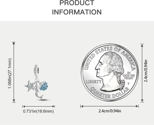 Vista 6 de NUJIFFY Abalorios de plata de ley 925 para pulseras y collares, pulseras solares con dije de estrella de mar y estrella, conchas de estrella de mar