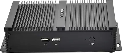 Vista 2 de KINGDEL NC3000 Mini computadora industrial, Mini PC sin ventilador, CPU Core i5, 8 GB de RAM, SSD de 512 GB, 3280x2000, 2xCOM RS232, HD, VGA
