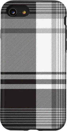 Vista 18 de Black White Grey Plaid Winter Fall Halloween Pattern Design Case for iPhone 17