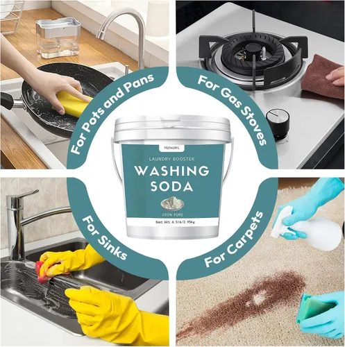 Vista 5 de 6.5 lb Super Wash Soda en polvo a granel para lavandería, carbonato