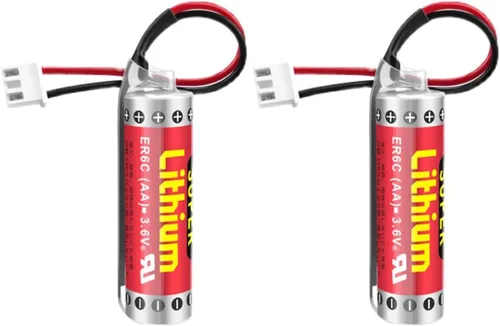 Vista 5 de NOUCHU - Batería de litio AA no recargable ER6C 3.6V 1800mAh con enchufe para FX F2-40BL