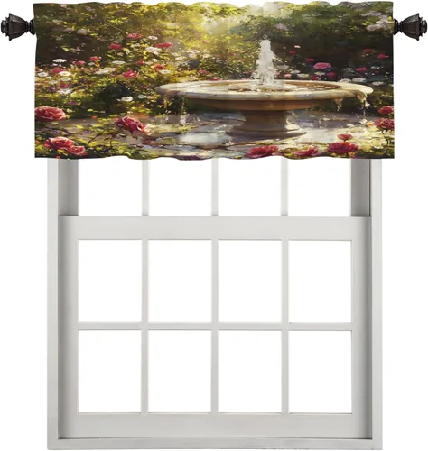 Vista 144 de Maritime Ocean Blackout Tier Curtains, Anchors Nautical Art Half Window Drapes for Kitchen with Rod Pocket,Room Darkening 2 Pack 26X24 Inches
