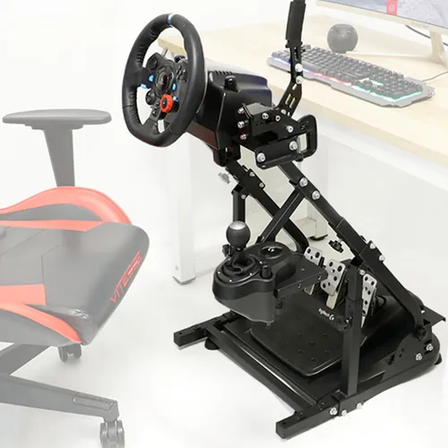 Vista 6 de Marada Racing Wheel Stand Steering Wheel Stand Ultra-stable 4 Support Arms fit for LogitechThrustmaster, G25 G27 G29 G920 T300RS, Sim Racing Stand