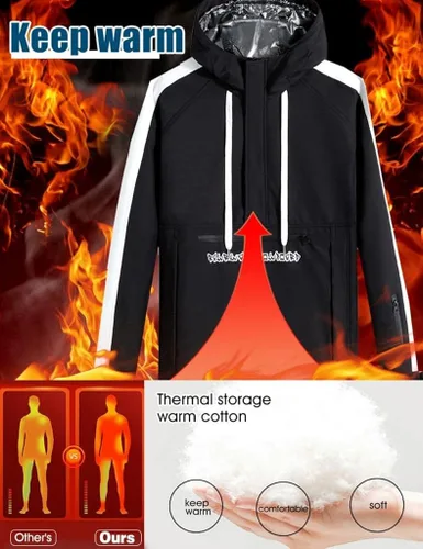 Vista 5 de Traje de esquí para hombre, nuevo traje de nieve para invierno, chaqueta de nieve cálida, resistente al viento, pantalones de snowboard gruesos