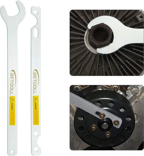 Vista 5 de BETOOLL Llave de tuerca de embrague de ventilador de 1.260 in, kit de herramientas de extracción de bomba de agua, compatible con BMW E34 E39 E36