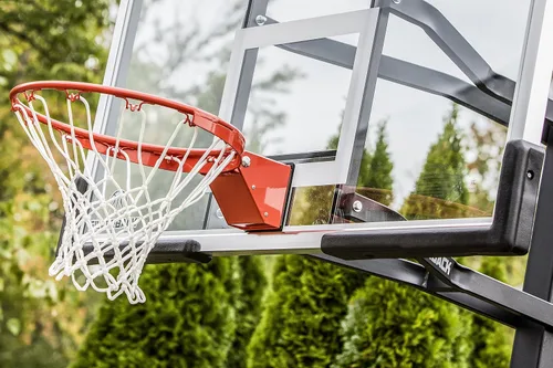 Vista 10 de Silverback Sistema de baloncesto anclado al piso, de 54", con tablero de vidrio templado