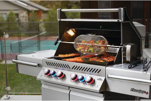 Vista 7 de Napoleon Cesta de parrilla para asador, acero inoxidable, se adapta a barras de asador estándar, mejor para alas, papas fritas y verduras asadas