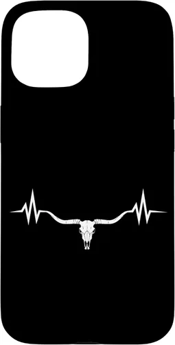 Vista 6 de Vintage Texas Longhorn Rancher Heartbeat Pulse Cattle Farmer Case for iPhone 17