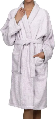 Vista 11 de Bata de rizo unisex de algodón, batas suaves y absorbentes para hombres y mujeres, accesorios de baño Negro