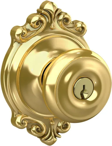 Vista 53 de SCHLAGE F10 GEO 716 Pomo de Puerta Georgiano, Cerradura de Paso para Pasillo y Armario, Bronce Envejecido (Paquete de 4)