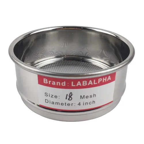 Vista 20 de LABALPHA Bandeja para tamices de laboratorio con tapa, 4'' de diámetro, acero inoxidable 304
