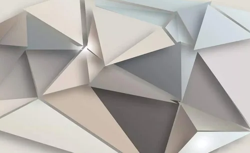 Vista 4 de Murwall Geometric Wallpaper Trigon Wall Mural Architects Office Wall Decor Modern Home Design Living Room Bedroom Entryway