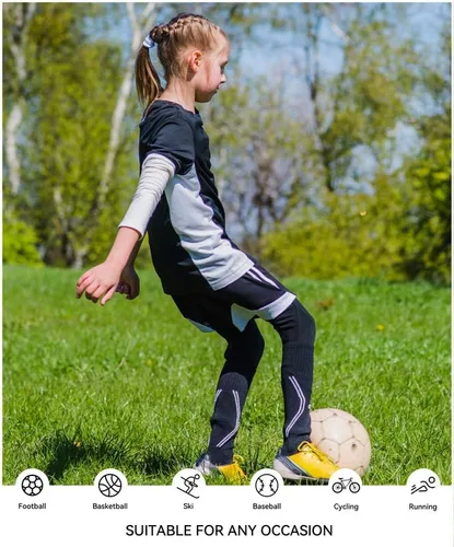 Vista 6 de G Gradual Youth Boys Compression Thermal Shirt Long Sleeve Fleece Undershirt for Boy Football Baseball Soccer Base Layer