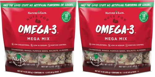 Vista 3 de Nature's Eats Omega 3, paquete de bocadillos Mega Mix, 15 onzas