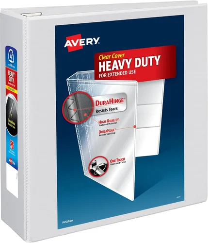 Vista 10 de Carpeta resistente Avery para trabajos, Blanco Paquete de 10