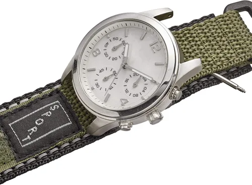 Vista 3 de ALPINE - Correa de reloj deportiva acolchada de tela de nailon ajustable Correa de reloj de repuesto de nailon impermeable y de secado rápido