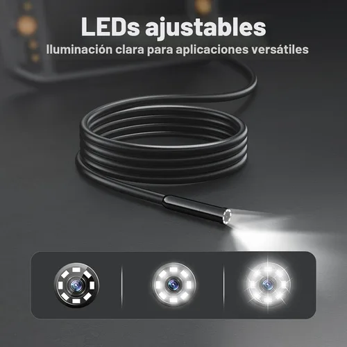 Vista 4 de Teslong Cámara de boroscopio con luz para pared de fontanería mecánica