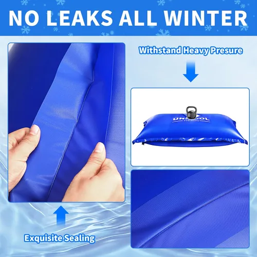 Vista 3 de Almohada de piscina para piscina elevada de 4 x 8 pies, kit de cierre de piscina para invierno, almohada de cubierta de piscina de invierno, ultra
